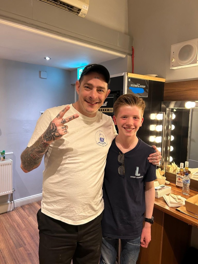 Logan interviewing Viagra Boys, Sebastian Murphy for Logan Sounds Off podcast