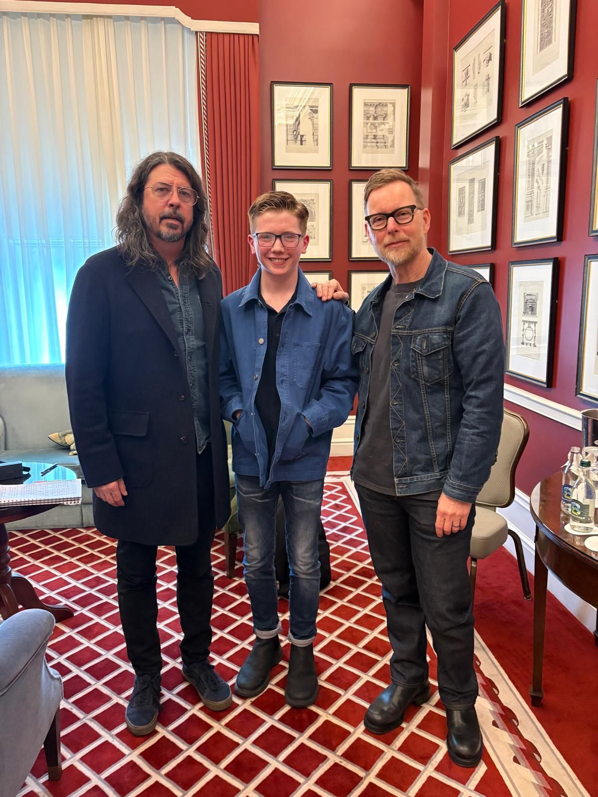 Logan interviews Dave Grohl and Nate Mendel of Foo Fighters for Logan Sounds Off podcast